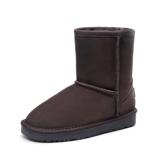 DREAM PAIRS Kids' Winter Boots Boys' Girls' Mid-Calf Snow Boots with Cozy Lining Pull-On Design and Non-Slip Outsole
