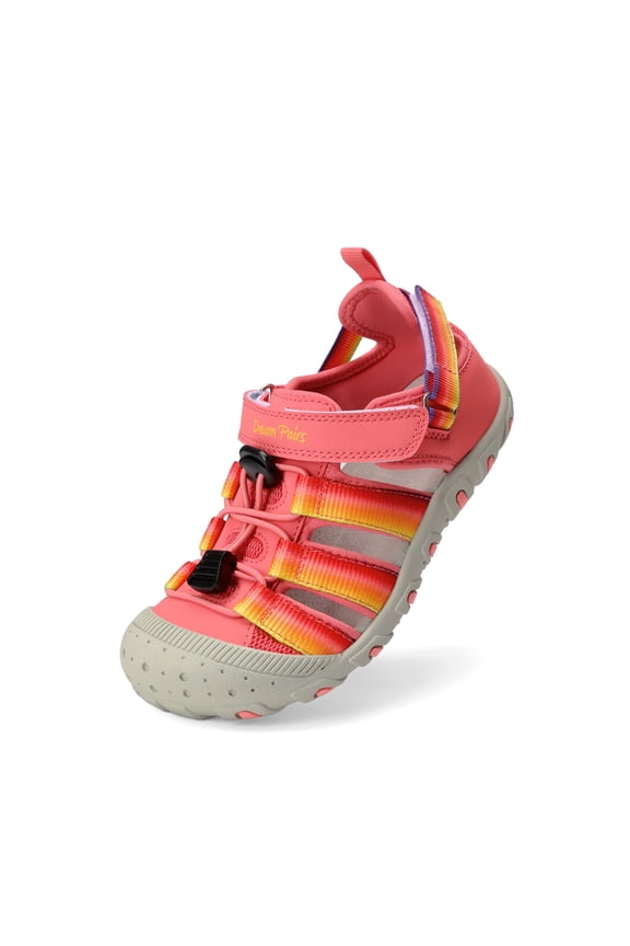 Kids Closed Toe Sport Sandals Outdoor Athletic Summer Hiking Beach Shoes for Toddler Little and Big Kids