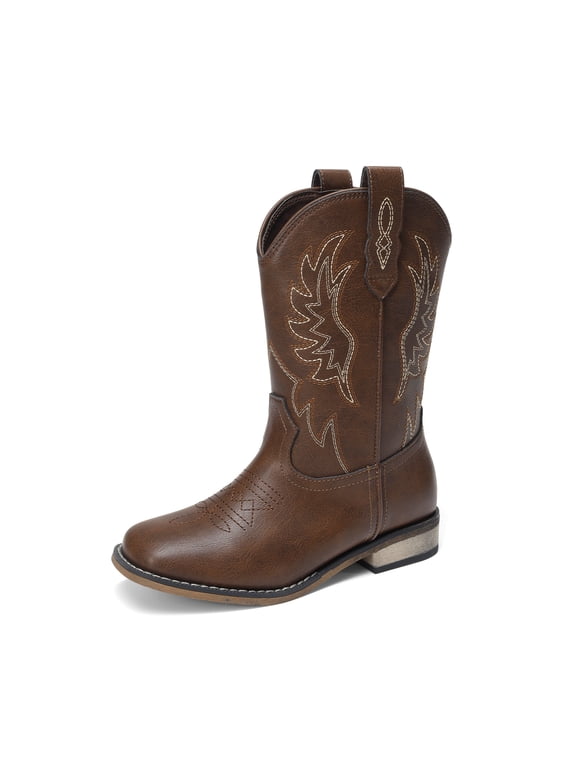 Kids' Cowboy Boots Boys' Girls' Western Boots Mid-Calf Horse Riding Boots Square Toe Farm Boots