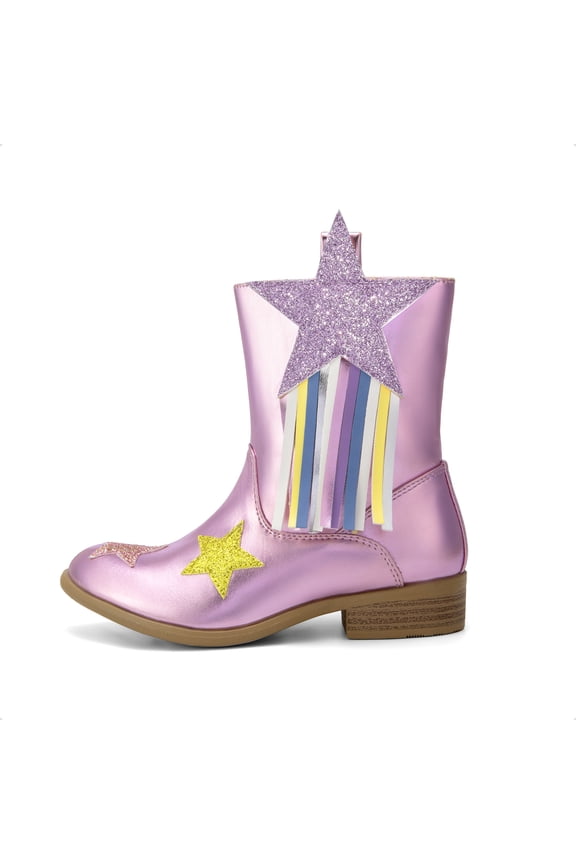Girls Star Mid Calf Tassel Boots Cowgirl Cowboy Western Boots