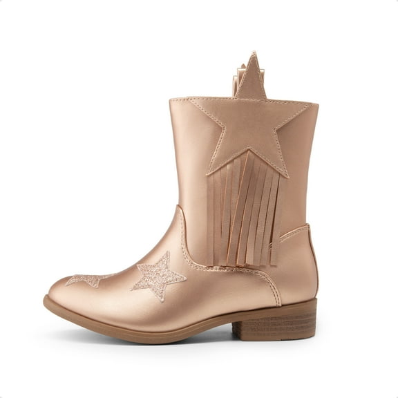 BURUDANI Girls Star Mid Calf Tassel Boots Cowgirl Cowboy Western Boots