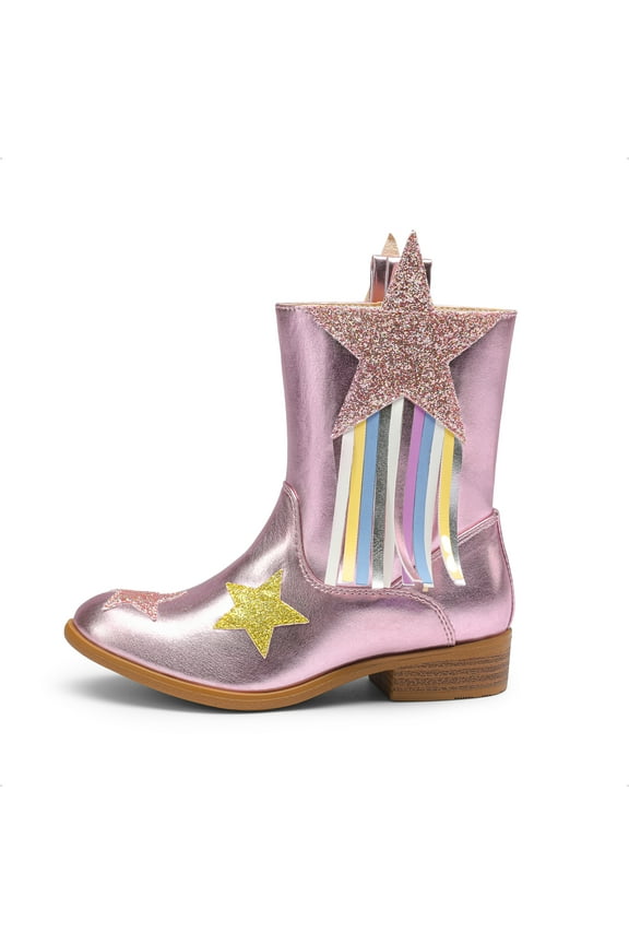 Girls Star Mid Calf Tassel Boots Cowgirl Cowboy Western Boots