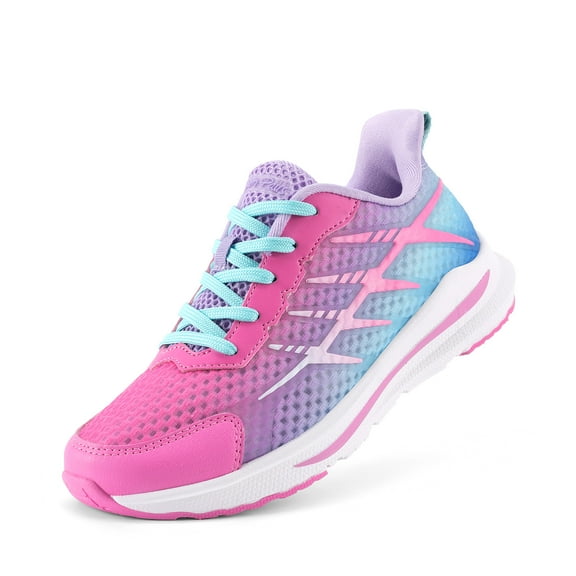 DREAM PAIRS Kids’ Lace-Up Tennis & Running Sneakers – Breathable, Lightweight Athletic Shoes for Boys & Girls, Walking and Play, Little & Big Kids