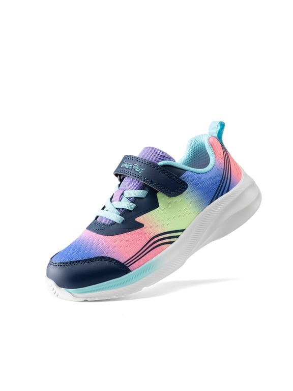 ' Lightweight Athletic Sneakers, Breathable Mesh Running Shoes with Hook-and-Loop Strap, Comfortable Non-Slip Walking Shoes for Boys & Girls