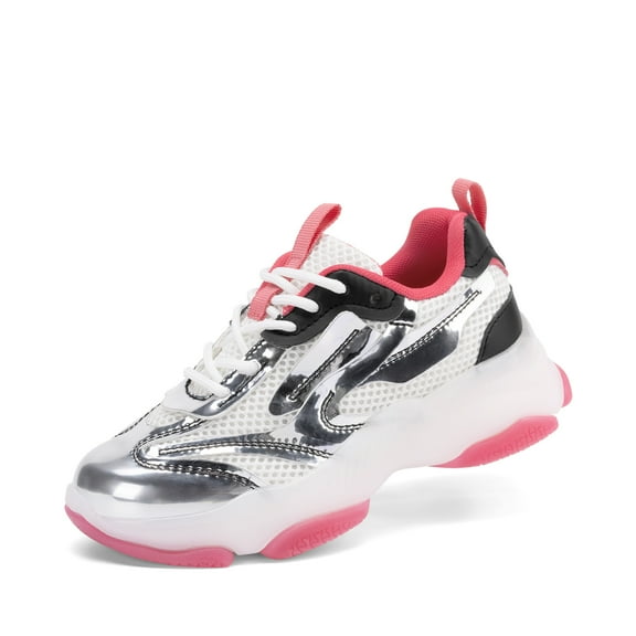 DREAM PAIRS Kids’ Sneakers, Lightweight Lace-Up Walking Shoes with Jelly Sole for Girls and Boys