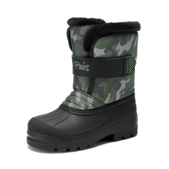DREAM PAIRS Kids' Snow Boots, Waterproof Winter Boots with Warm Faux Fur Lining, Mid-Calf Outdoor Boots with Anti-Slip Outsole