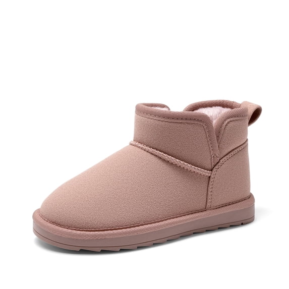 DREAM PAIRS Kids' Winter Ankle Boots, Girls' Boys' Warm Faux Suede Short Boots with Cozy Lining, Anti-Slip Outsole