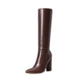 thumbnail image 1 of DREAM PAIRS Knee High Boots Women Chunky Heel Pointed Toe Tall Boots for Women Side Zipper Long Boots, 1 of 7