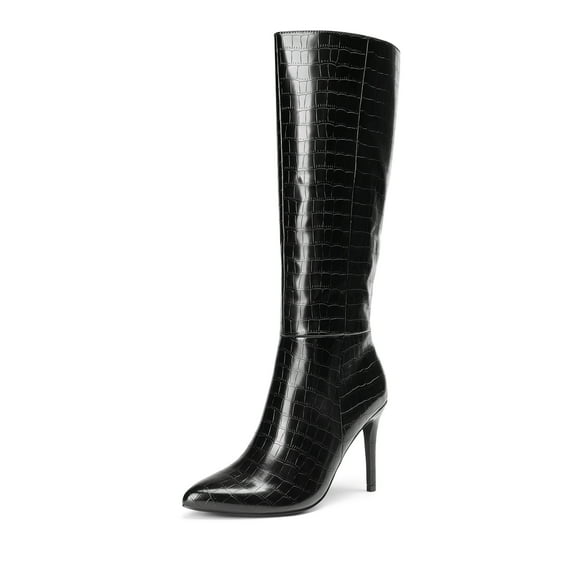 DREAM PAIRS Knee High Boots for Women, Sexy Pointed Toe Stiletto High Heel Boots, Fashion & Classic Dress Shoes
