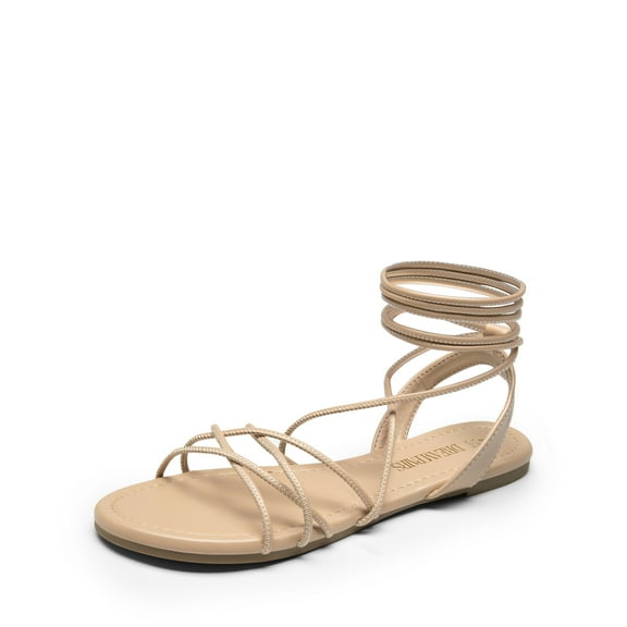 DREAM PAIRS Lace-up Gladiator Sandals Strappy Dressy Summer Flat Sandals for Women