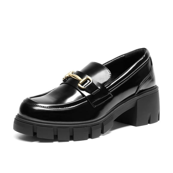 DREAM PAIRS Loafers for Women, Platform Chunky Loafers Slip On Casual Shoes with Fur Lining