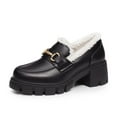 thumbnail image 1 of DREAM PAIRS Loafers for Women, Platform Chunky Loafers Slip On Casual Shoes with Fur Lining, 1 of 6