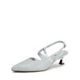 thumbnail image 1 of DREAM PAIRS Low Kitten Heels for Women Slingback Adjustable Strap Pointed Toe Wedding Dress Closed Toe Pumps Comfort Prom Shoes, 1 of 5