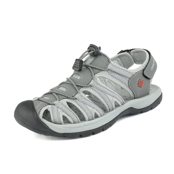 DREAM PAIRS Men Fisherman Sandals Casual Hiking Sandals Comfort Outdoor Sport Shoes Summer 160912-M-NEW GREY/BLACK Size 14
