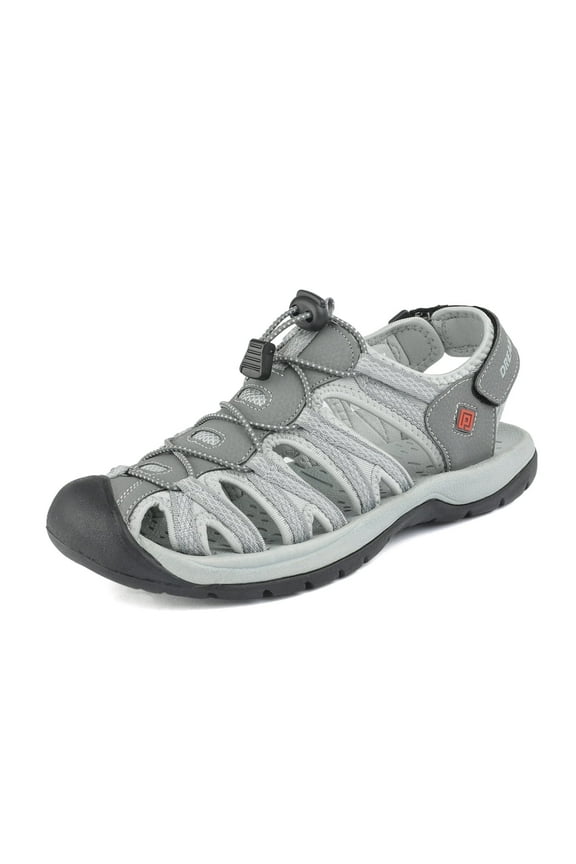Men Fisherman Sandals Casual Hiking Sandals Comfort Outdoor Sport Shoes Summer 160912-M-NEW GREY/BLACK Size 9