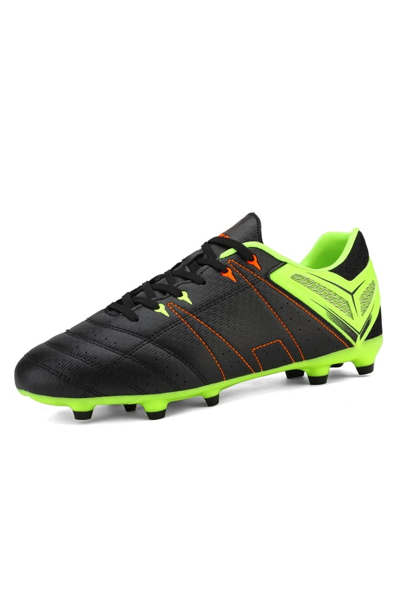 Men Soccer Shoes Football Sneakers Soccer Outdoor Soccer Cleats BLACK/LEMON/GREEN/RED Size 9