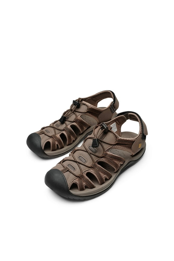DREAM PAIRS Men's Casual Hiking Sandals Comfort Outdoor Sport Fisherman Sandals 160912-M-NEW KHAKI/YELLOW Size 13
