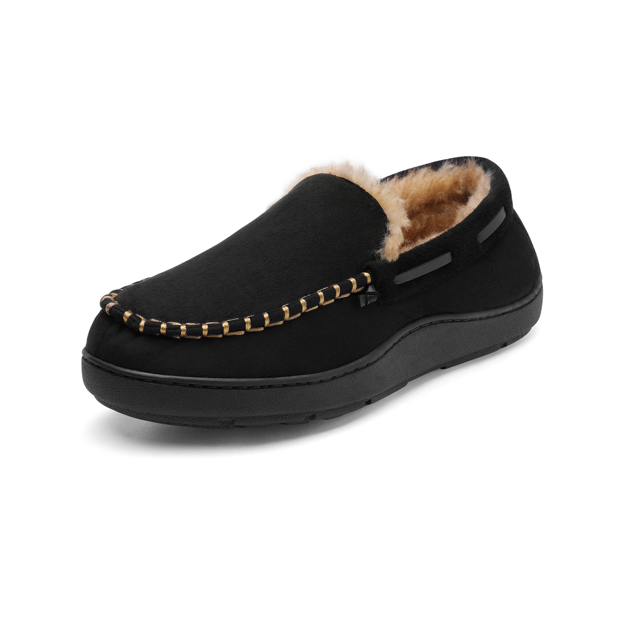 DREAM PAIRS Men's Fur-loafer-01 Moccasin Slippers