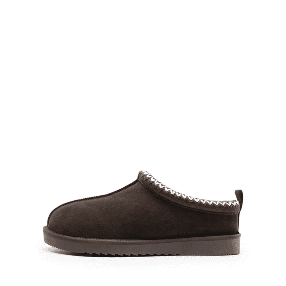 Mens fuzzy cozy slippers genuine suede memory foam indoor outdoor winter slip on shoes