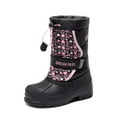 thumbnail image 1 of DREAM PAIRS Mid Calf Waterproof Winter Snow Boots Kamick for Big Kid Boys & Girls. color Black/Pink, size 13., 1 of 6