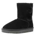 thumbnail image 1 of DREAM PAIRS NEW Kids/Girls Classic Mid Snow Boots Winter Flat Shoes Faux Fur SHORTY-POMPOM BLACK Size 10, 1 of 3