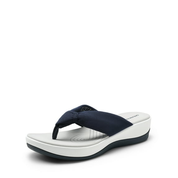 DREAM PAIRS Platform Flip Flops for Women Cushioned Thong Sandals with Soft Eva Foam Insole Lightweight Lycra fabric Comfort Dressy Slides Slippers for Summer Beach