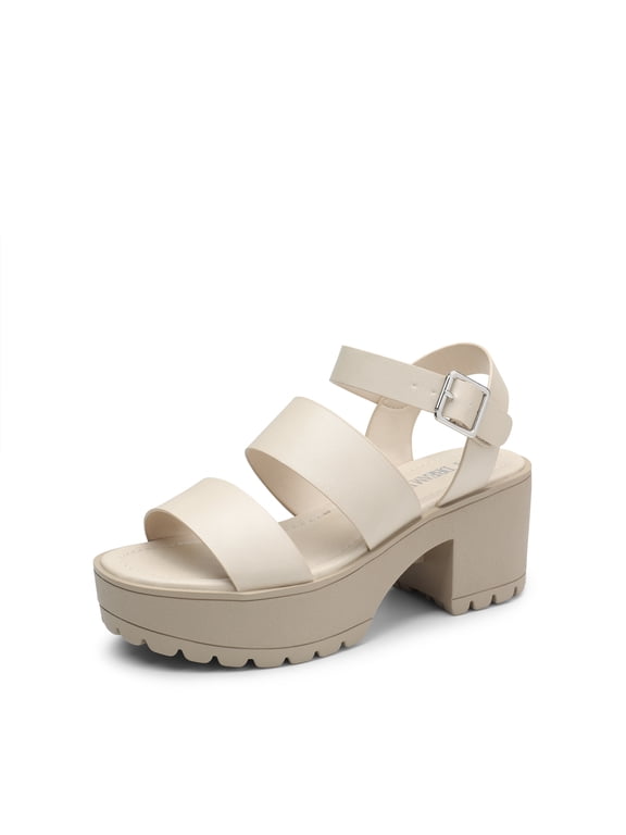 Platform Heels for Women Lightweight Chunky Open Toe Stylish Comfortable Fisherman Sandals with Adjustable Ankle Strap