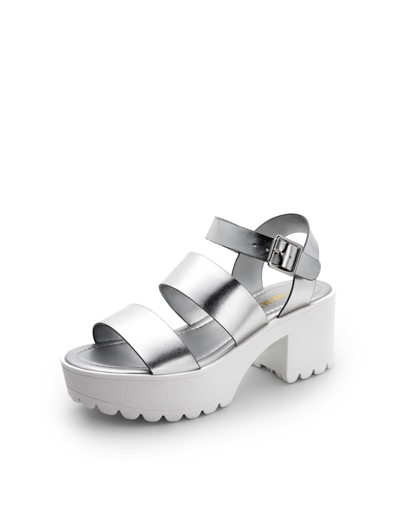 Platform Heels for Women Lightweight Chunky Open Toe Stylish Comfortable Fisherman Sandals with Adjustable Ankle Strap