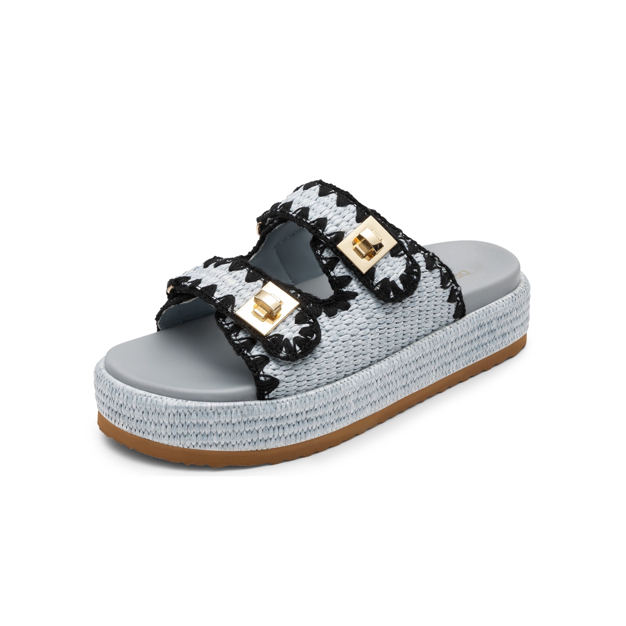 DREAM PAIRS Raffia Espadrille Platform Sandals