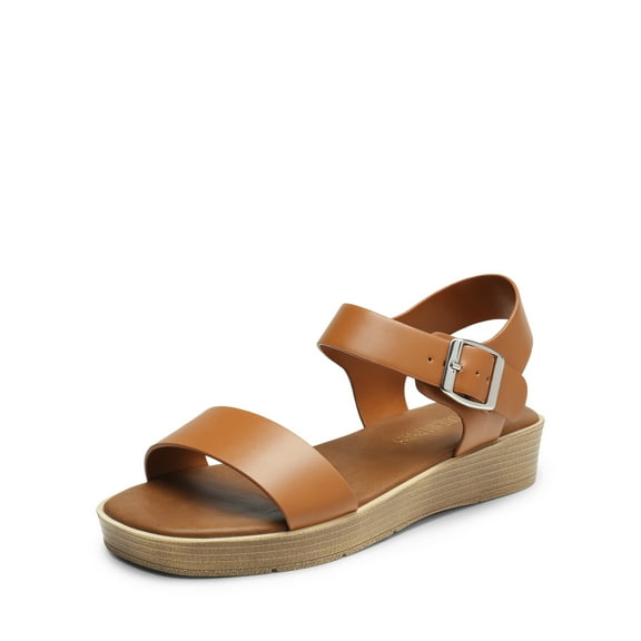 DREAM PAIRS Platform Sandals for Women, Low Wedges for Women Dressy