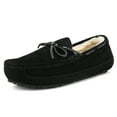 thumbnail image 1 of DREAM PAIRS Sheepskin Mens Suede Shearling Moccasin Toe Slippers Slip On Shoes AU-LOAFER-02 BLACK Size 9.5, 1 of 5