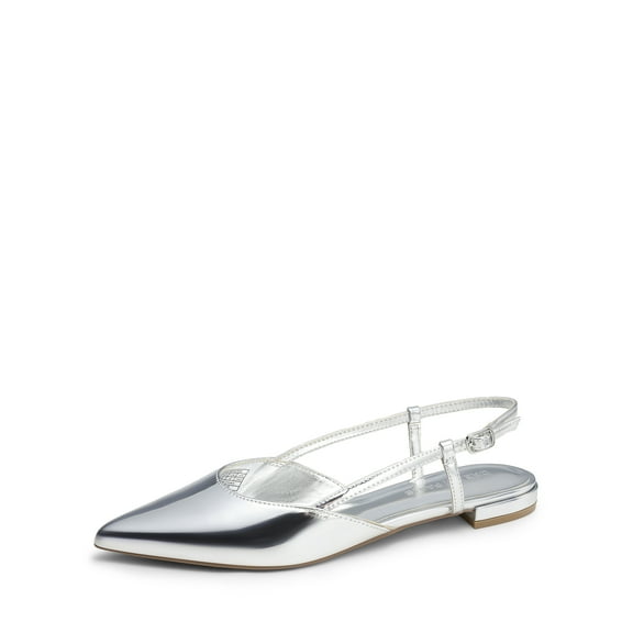 DREAM PAIRS Slingback Flats for Women, Pointed-Toe Elegant Women's Ballet Flats with Buckle Strap, Classic Low Heel Dress Shoes for Casual Work Office Party