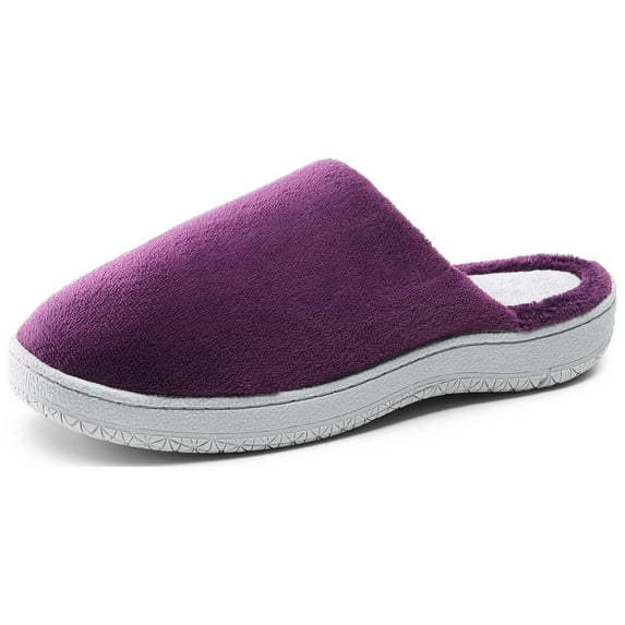DREAM PAIRS Slippers For Women Memory Foam Winter Slippers Faux Fur Anti-slip House Slippers 