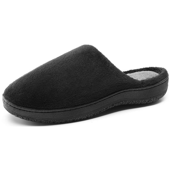 DREAM PAIRS Slippers For Women Memory Foam Winter Slippers Faux Fur Anti-slip House Slippers 