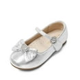 thumbnail image 1 of DREAM PAIRS Toddler Girls Mary Jane Front Bow Heart Rhinestone Buckle Ballerina Flat, 1 of 6