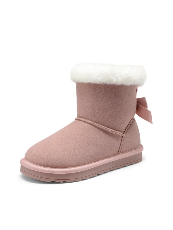 Girls Boots Kids Winter Warm Snow Ankle Bow Boots for Toddler/Little Kid