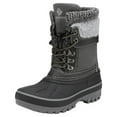 thumbnail image 1 of Dream Pairs Toddlers Kids Boys Girls Winter Snow Boots Waterproof Outdoor Shoes KMONTE-1 BLACK/GREY Size 2, 1 of 6