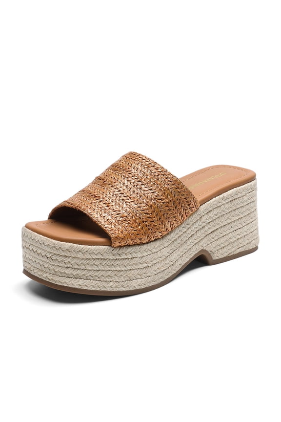 Wedges Slides Sandals for Women Platform Open Toe Espadrilles sandals Comfortable Fashion Beach Sandals Suitable for Vocation Dressy Outdoor Summer Shoes