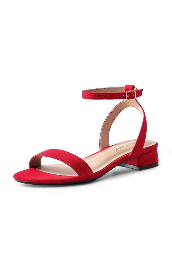 Women Black White Nude Clear Sandals Low Heel Dressy Sandals Ankle Strap Open Toe Chunky Block Heeled Summer Classic Comfortable Flat Shoes