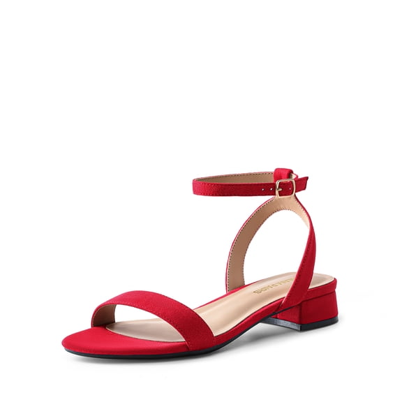 DREAM PAIRS Women Black White Nude Clear Sandals Low Heel Dressy Sandals Ankle Strap Open Toe Chunky Block Heeled Summer Classic Comfortable Flat Shoes