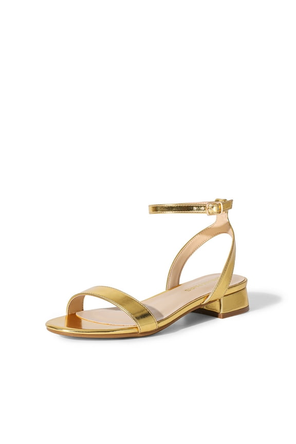 Women Black White Nude Clear Sandals Low Heel Dressy Sandals Ankle Strap Open Toe Chunky Block Heeled Summer Classic Comfortable Flat Shoes