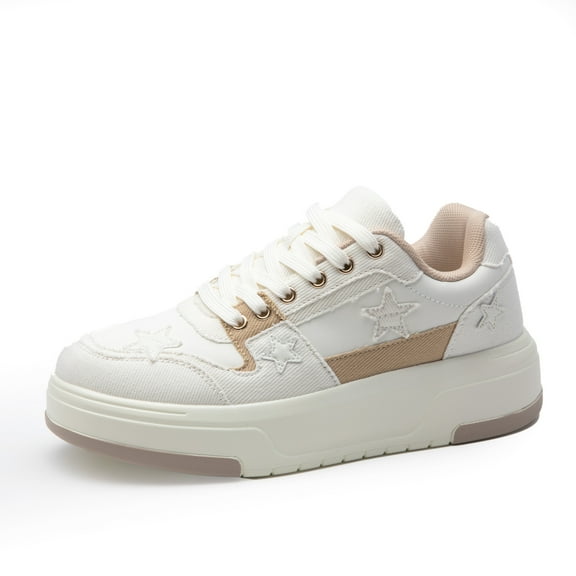 DREAM PAIRS Women Chunky City Tweed Comfortable Casual Platform Fashion Sneaker