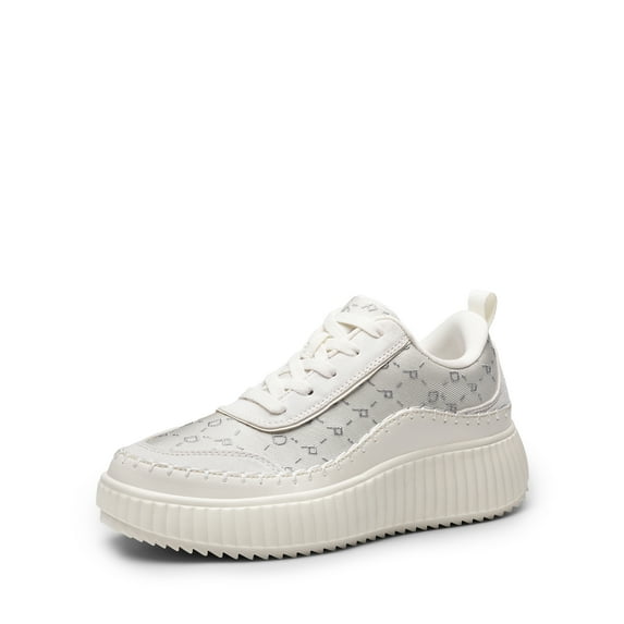 DREAM PAIRS Women Chunky City Tweed Comfortable Casual Platform Fashion Sneakers.