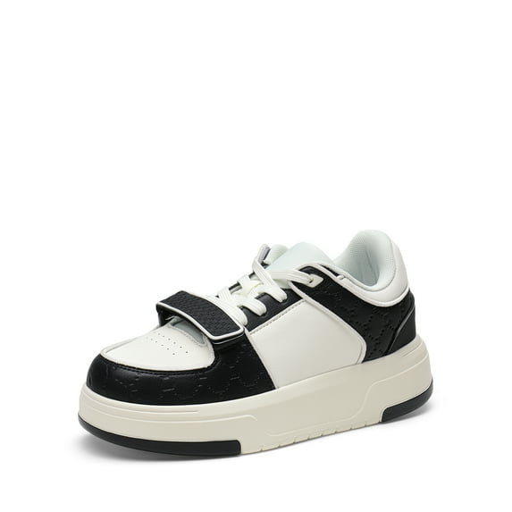 DREAM PAIRS Women Platform Chunky Sneakers Leather Oli Casual Fashion Sneaker