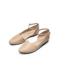 thumbnail image 1 of DREAM PAIRS Women'S Dressy Flats Detachable Ankle-Strap Pointed Toe Ballet Flats Shoes Nude Size 7.5, 1 of 9