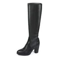 thumbnail image 1 of DREAM PAIRS Women Suede/Pu Classic Chunky Heel Platform Knee High and Up Boots MIDLEG BLACK/PU Size 8, 1 of 5