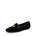 thumbnail image 1 of DREAM PAIRS Women Velvet Embroidery Flats shoes Round Toe Slip On Ballet Shoes, 1 of 7
