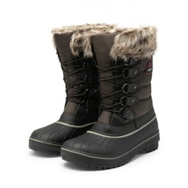 Women's Snow Duck Boots Fashion Warm Ankle Boots Leather - Main Image