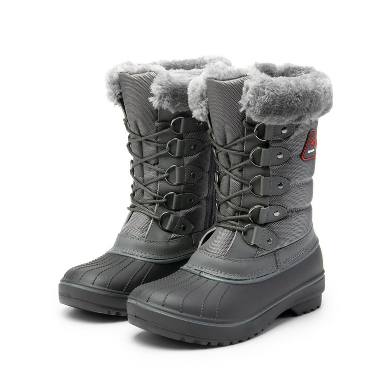 Women's Waterproof Mid Calf Snow Boots with Lace Up, Thermolite