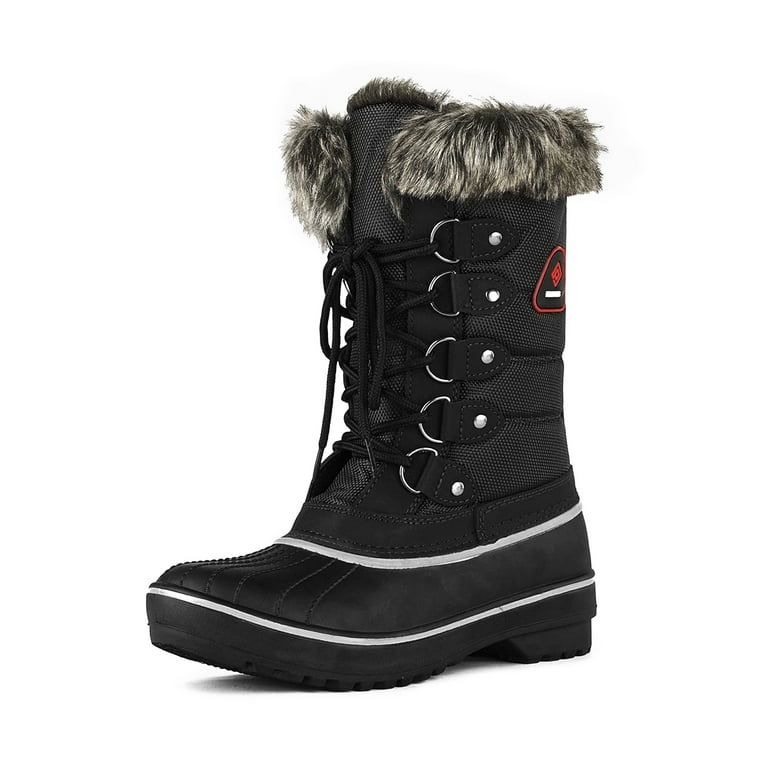 DREAM PAIRS Women's Cozy Style Furry Lined Mid-Calf Winter Boots